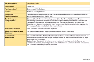 Unterrichtsplanung: Randbefestigungen - Lerngelegenheit (Pdf)