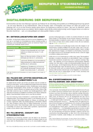 Arbeitsblatt: Digitalisierung der Berufswelt