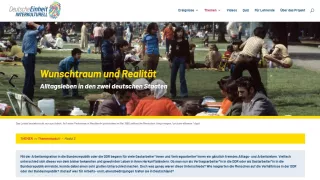 Unterrichtsbaustein: Alltagsleben in den zwei deutschen Staaten