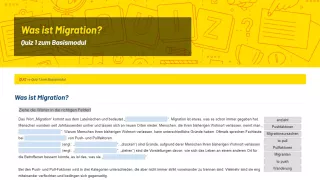 Unterrichtsbaustein: Quiz: Was ist Migration?