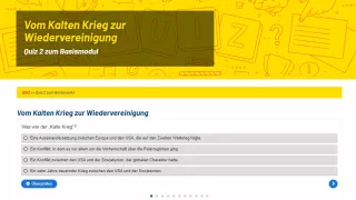 Unterrichtsbaustein: Quiz: Vom Kalten Krieg zur Wiedervereinigung