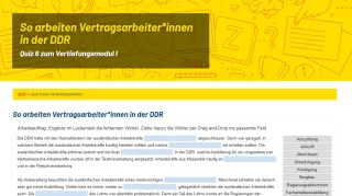 Unterrichtsbaustein: Quiz: So arbeiten Vertragsarbeiter*innen in der DDR