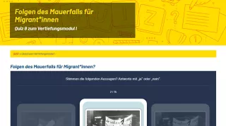 Unterrichtsbaustein: Quiz: Folgen des Mauerfalls für Migrant*innen