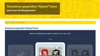 Unterrichtsbaustein: Quiz: Rassismus gegenüber Migrant*innen