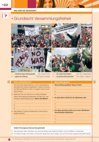Arbeitsblatt: Grundrecht Versammlungsfreiheit