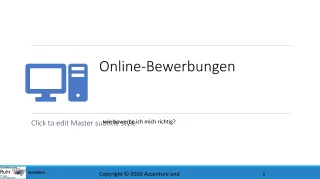 Unterrichtsbaustein: Online Bewerbung