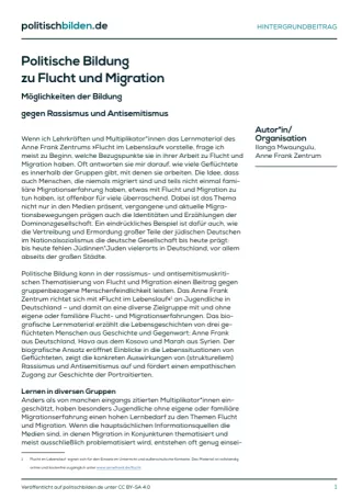 Arbeitsblatt: Politische Bildung zu Flucht und Migration