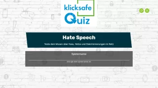 Lernspiel: Quiz zum Thema Hate Speech