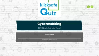 Lernspiel: Quiz zum Thema Cybermobbing