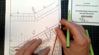 Video: Spitzwinklige Mauerecken zeichnen