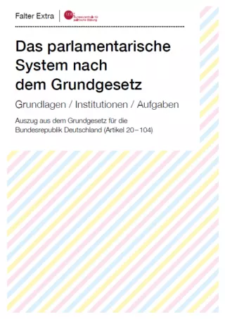 Veranschaulichung: Das parlamentarische System nach dem Grundgesetz: Wandzeitung