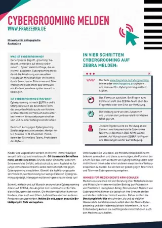 Broschuere: Cybergrooming melden