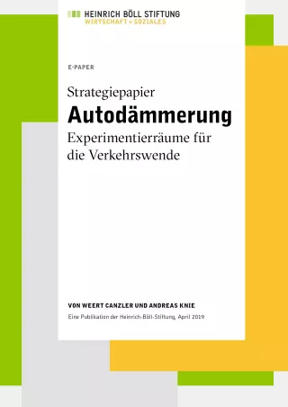 Text: Autodämmerung: Experimentierräume für die Verkehrswende