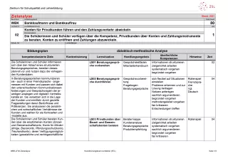 Unterrichtsplanung: Konten für Privatkunden führen: Zielanalyse (PDF)