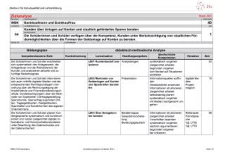 Unterrichtsplanung: Kunden über Anlagen auf Konten beraten: Zielanalyse (PDF)