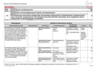 Unterrichtsplanung: Werteströme und Geschäftsprozesse erfassen und dokumentieren: Zielanalyse (DOCX)