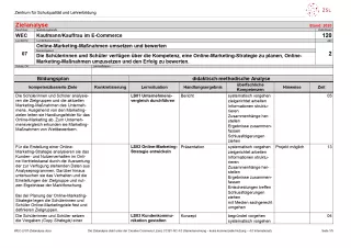 Unterrichtsplanung: Online-Marketing-Maßnahmen umsetzen und bewerten: Zielanalyse (PDF)