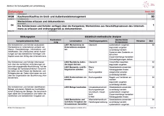 Unterrichtsplanung: Werteströme erfassen und dokumentieren: Zielanalyse (PDF)