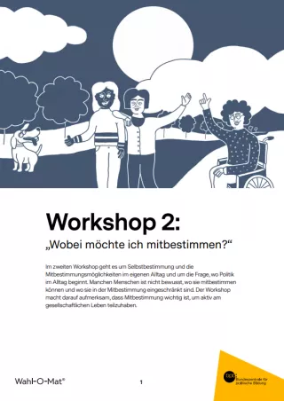 Unterrichtsplanung: Workshop 2: „Wobei möchte ich mitbestimmen?“