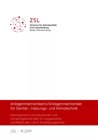 Unterrichtsbaustein: Anlagenmechaniker/in SHK: Lernsituationen zu allen Lernfeldern (ZIP-Datei)