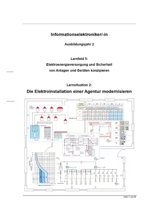Unterrichtsplanung: Die Elektroinstallation einer Agentur modernisieren (editierbar ohne Lösung, DOCX)