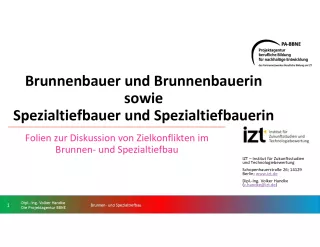Unterrichtsbaustein: BBNE für Brunnenbauer/innen und Spezialtiefbauer/innen - Foliensammlung