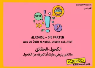 Broschuere: Alkohol? Kenn Dein Limit - Die Fakten (Deutsch / Arabisch)