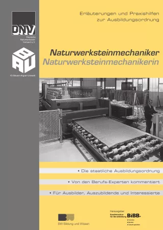 Broschuere: Naturwerksteinmechaniker/in: Erläuterungen und Praxishilfen zur Ausbildungsordnung