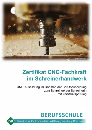Unterrichtsbaustein: Zertifikat CNC-Fachkraft im Schreinerhandwerk