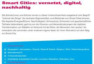Unterrichtsplanung: Unterrichtseinheit: Smart Cities: vernetzt, digital, nachhaltig