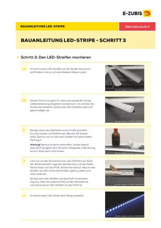Arbeitsblatt: Ein smartes Elektronik-Gadget bauen | Bauanleitung LED-Stripe (Schritt 3)