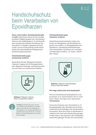 Unterrichtsbaustein: Projekt EpoxSafe: Epoxidharze – Entstehung von berufsbedingten Hauterkrankungen – Block 2 (ZIP-Datei)
