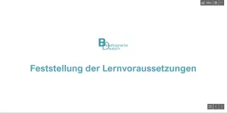 Presentation: Feststellung der Lernvoraussetzungen (Präsentation)