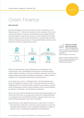 Unterrichtsbaustein: Unterrichtsimpuls: Green Finance