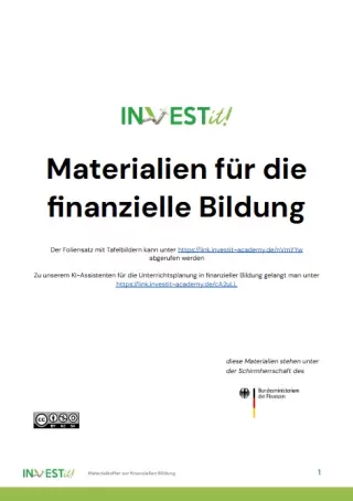 Unterrichtsplanung: Materialienkoffer: Materialien für die Finanzielle Bildung