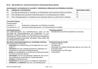 Unterrichtsplanung: Gemauerte Kelleraußenwände im Grundwasserbereich herstellen (PDF)