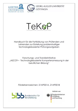 Handbuch: Handbuch problemhaltige Aufgaben/ TeKoP