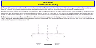 Text: Federpendel (Mathematischer Anhang)