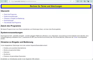 Software: Rechner für Terme und Gleichungen