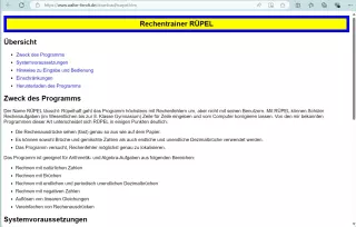 Software: Rechentrainer RÜPEL