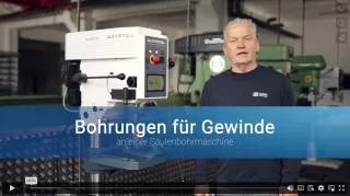 Video: Bohrungen für Gewinde an einer Säulenbohrmaschine