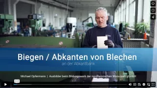 Video: Biegen und Abkanten von Blechen an Abkantbank