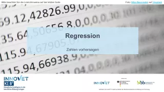 Presentation: A1-1 Regression – Zahlen vorhersagen. Folien zum Video