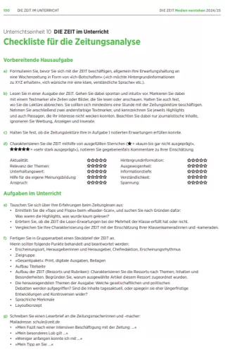 Unterrichtsbaustein: Medien verstehen | Kapitel 10: DIE ZEIT im Unterricht