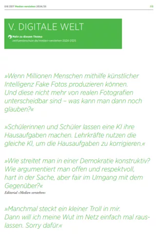 Unterrichtsbaustein: Medien verstehen | Kapitel 12: Künstliche Intelligenz in der Schule