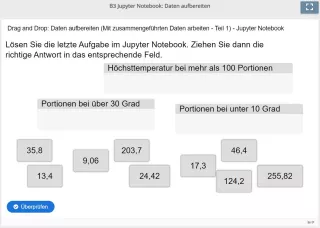 Lernspiel: B3 Drag and Drop: Daten aufbereiten (Mit zusammengeführten Daten arbeiten - Teil 1) (Quiz zum Jupyter Notebook)