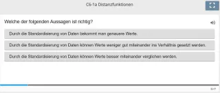 Lernspiel: C6-1 Single Choice: Standardisierung (Quiz zum Video)