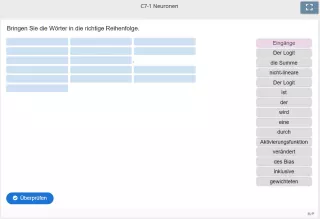 Lernspiel: C7-1 Drag the Words: Logit (Quiz zum Video)