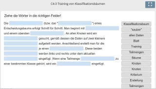 Lernspiel: C4-3 Drag the words: Wie baut man einen Entscheidungsbaum (Quiz zum Video)