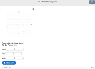 Lernspiel: C1-1 Fill in the Blanks: Finden Sie die Koordinaten (Quiz zum Video)